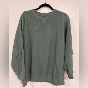 Aerie The Sweat Waffle Crew Neck Sweatshirt